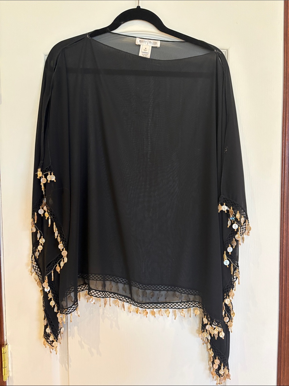 White House Black Market Sheer Poncho